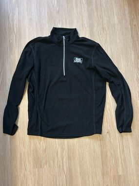 Budweiser Black Half-Zip Pullover with Bud Light Logo